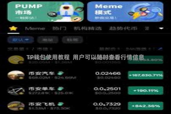 TP钱包使用教程  用户可以随时查看行情信息